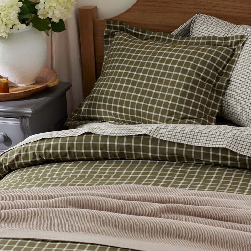 Classic Stripes and Plaids Cool Yarn-Dyed Cotton Percale Bed Sheet Set