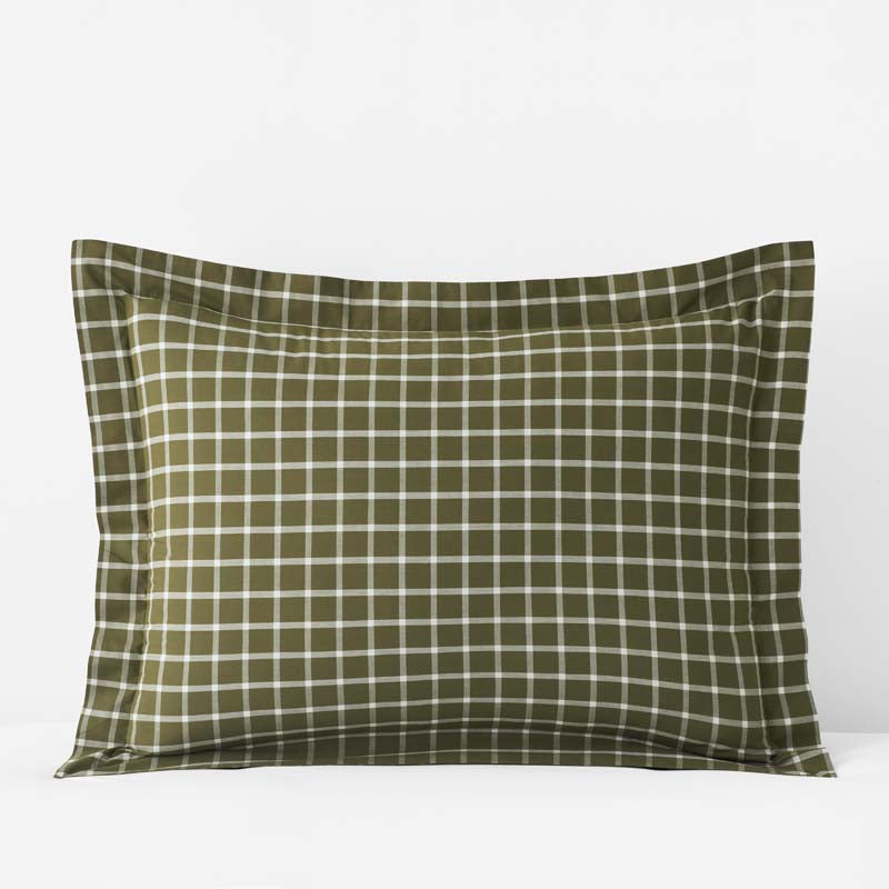 Classic Stripes and Plaids Cool Yarn-Dyed Cotton Percale Sham