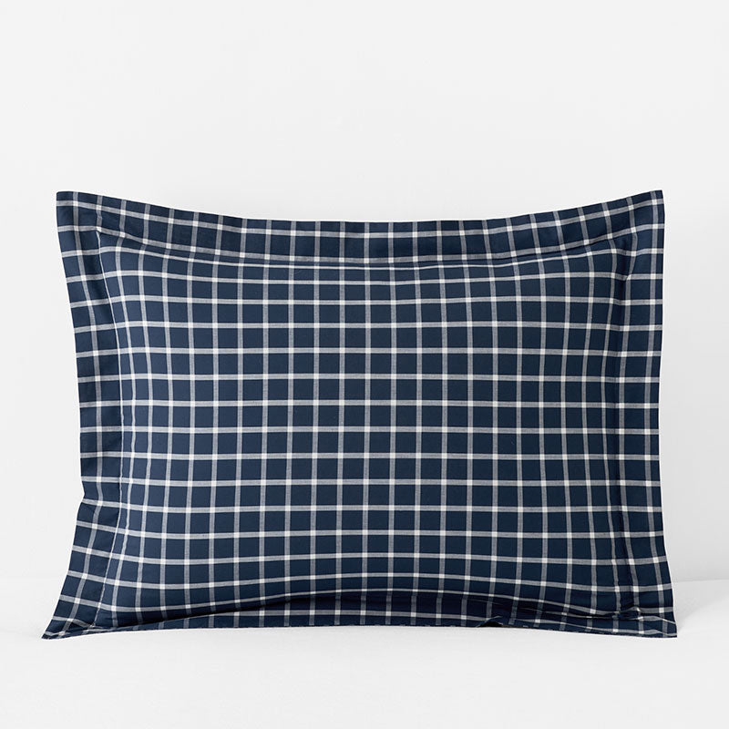 Classic Stripes and Plaids Cool Yarn-Dyed Cotton Percale Sham