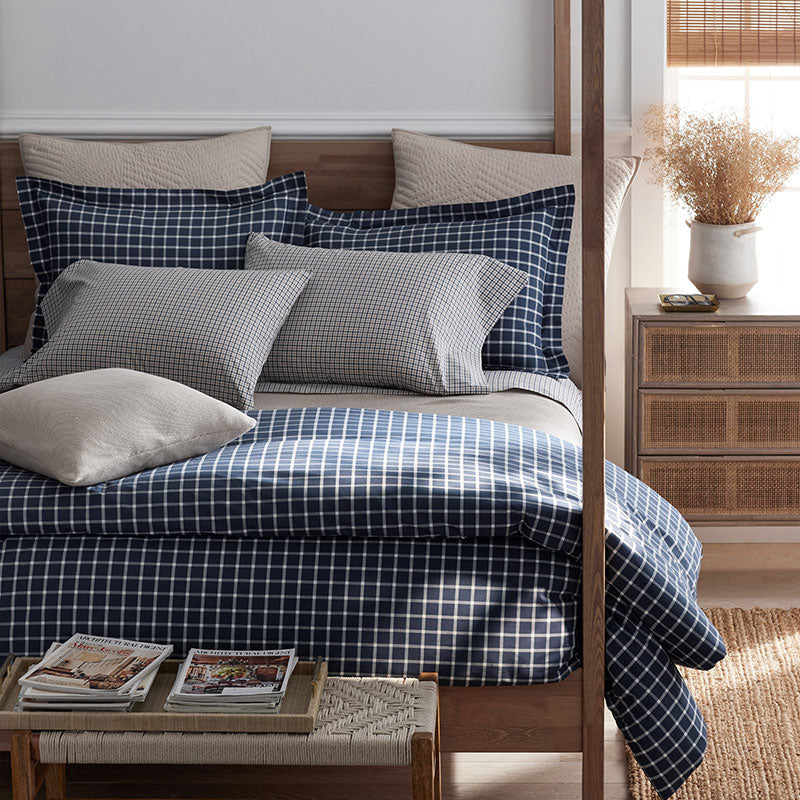 Classic Stripes and Plaids Cool Yarn-Dyed Cotton Percale Fitted Bed Sheet