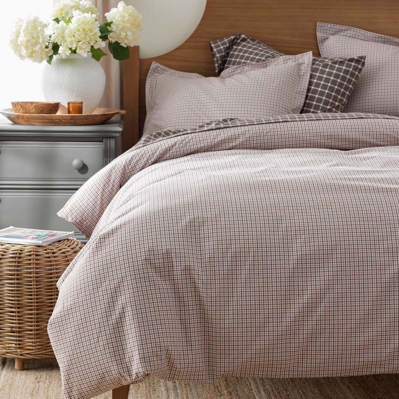 Classic Stripes and Plaids Cool Yarn-Dyed Cotton Percale Fitted Bed Sheet