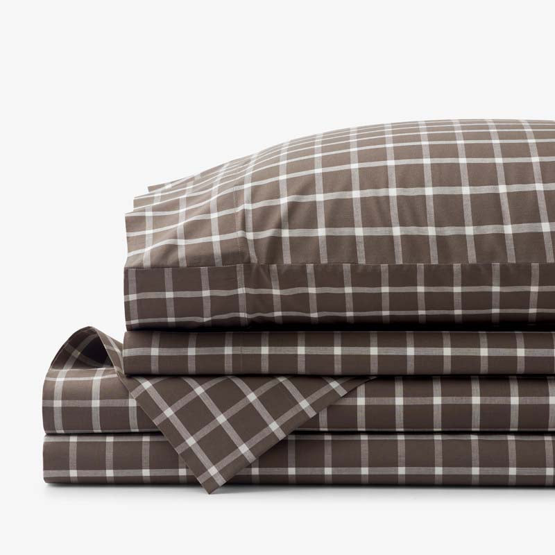 Classic Stripes and Plaids Cool Yarn-Dyed Cotton Percale Bed Sheet Set