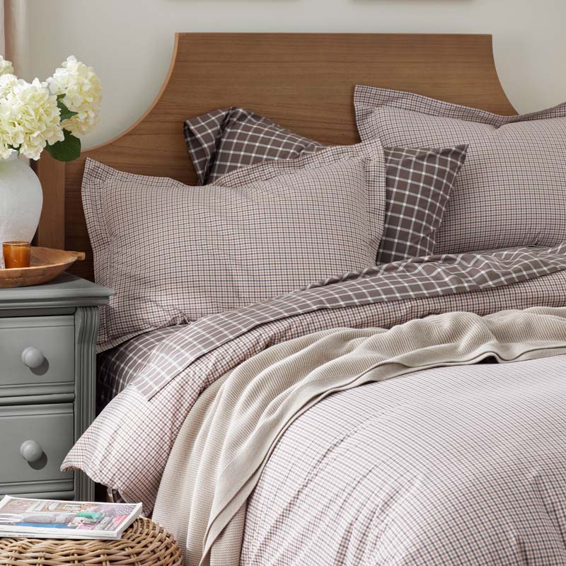 Classic Stripes and Plaids Cool Yarn-Dyed Cotton Percale Flat Bed Sheet