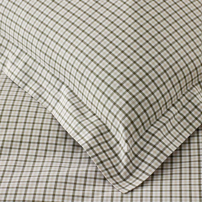 Classic Stripes and Plaids Cool Yarn-Dyed Cotton Percale Duvet Cover