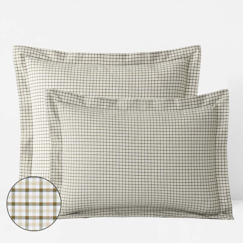Classic Stripes and Plaids Cool Yarn-Dyed Cotton Percale Sham
