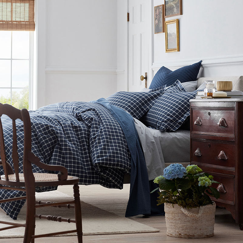 Classic Stripes and Plaids Cool Yarn-Dyed Cotton Percale Pillowcase Set