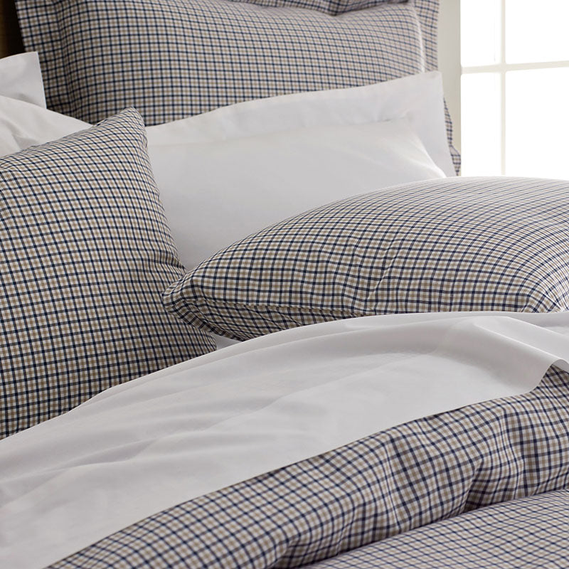 Classic Stripes and Plaids Cool Yarn-Dyed Cotton Percale Flat Bed Sheet