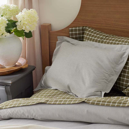 Classic Stripes and Plaids Cool Yarn-Dyed Cotton Percale Bed Sheet Set