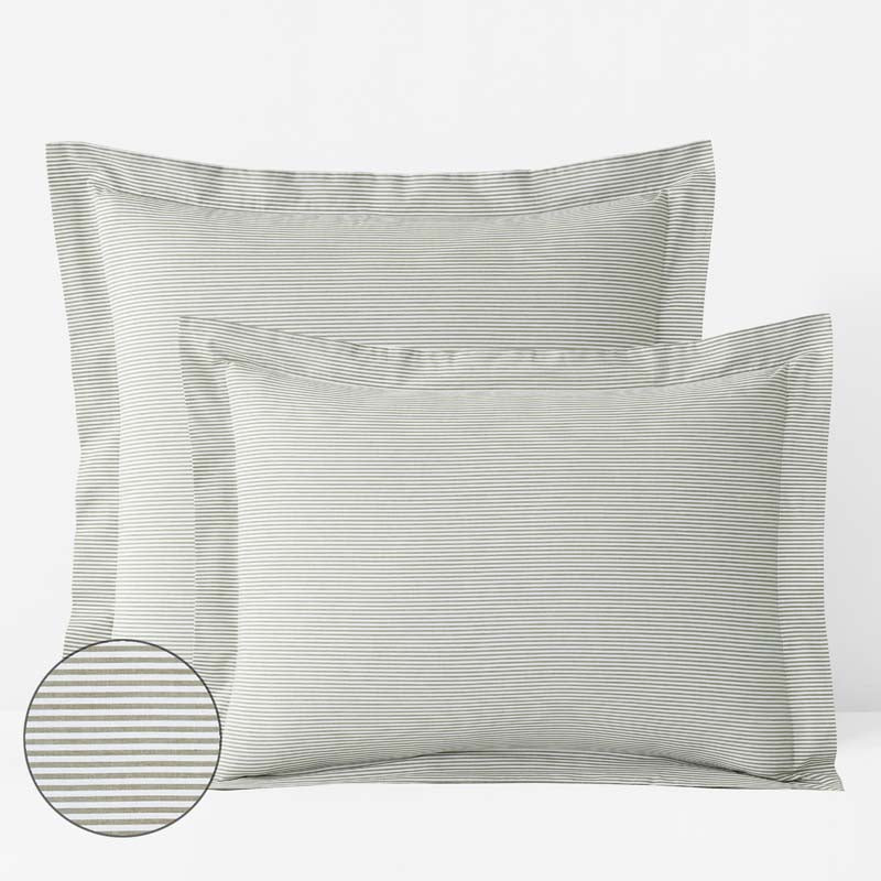 Classic Stripes and Plaids Cool Yarn-Dyed Cotton Percale Sham