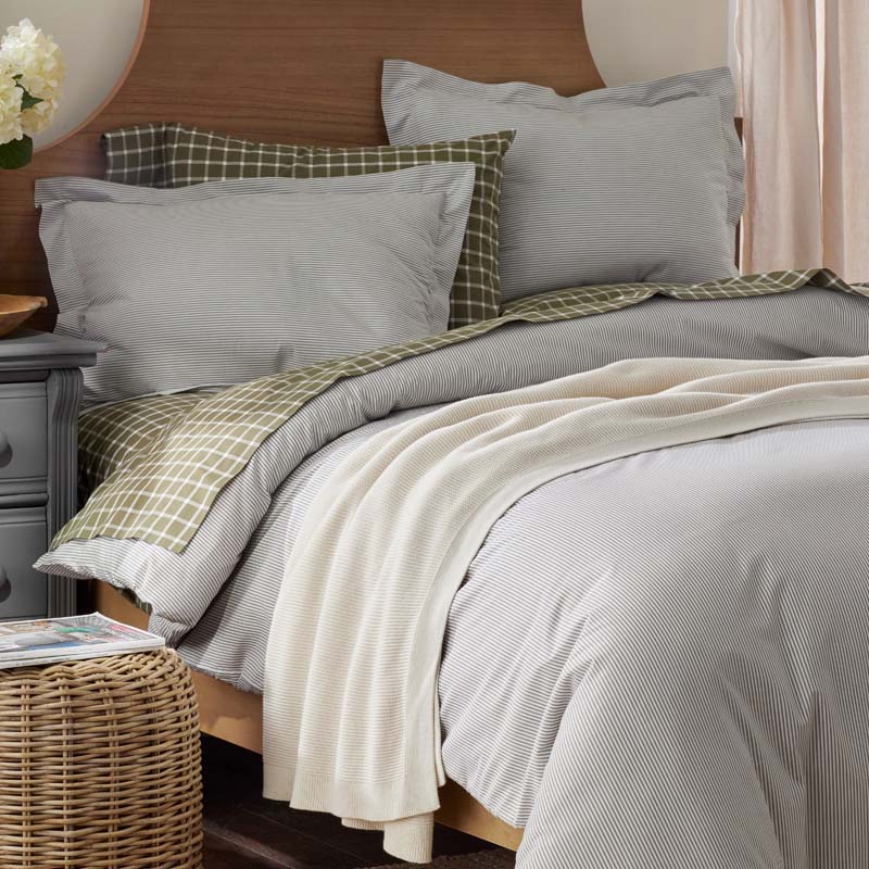 Classic Stripes and Plaids Cool Yarn-Dyed Cotton Percale Bed Sheet Set