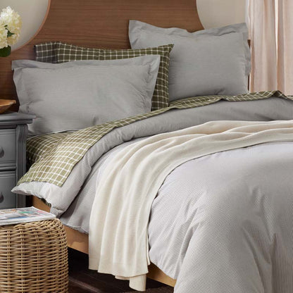 Classic Stripes and Plaids Cool Yarn-Dyed Cotton Percale Sham