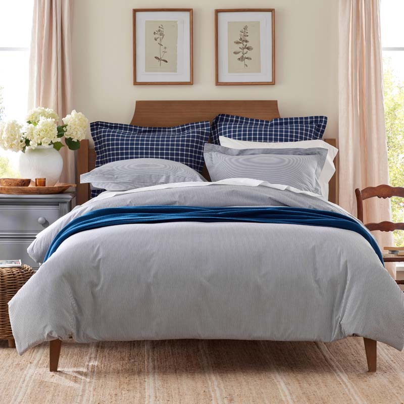 Classic Stripes and Plaids Cool Yarn-Dyed Cotton Percale Bed Sheet Set