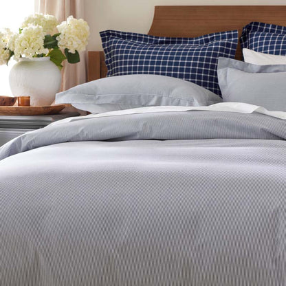 Classic Stripes and Plaids Cool Yarn-Dyed Cotton Percale Flat Bed Sheet
