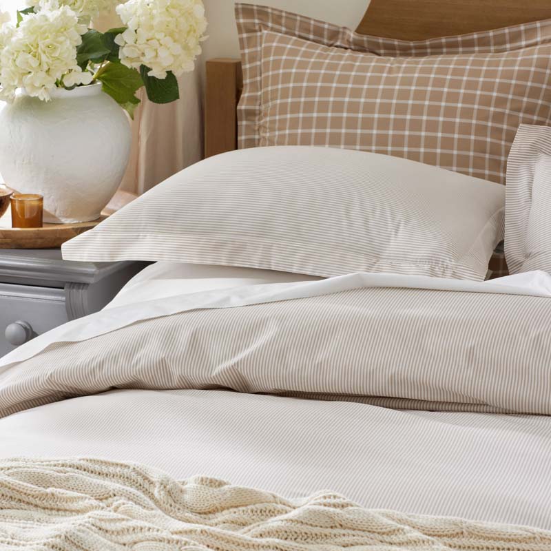 Classic Stripes and Plaids Cool Yarn-Dyed Cotton Percale Bed Sheet Set