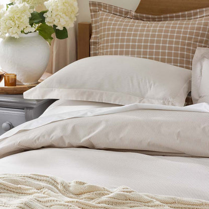 Classic Stripes and Plaids Cool Yarn-Dyed Cotton Percale Flat Bed Sheet