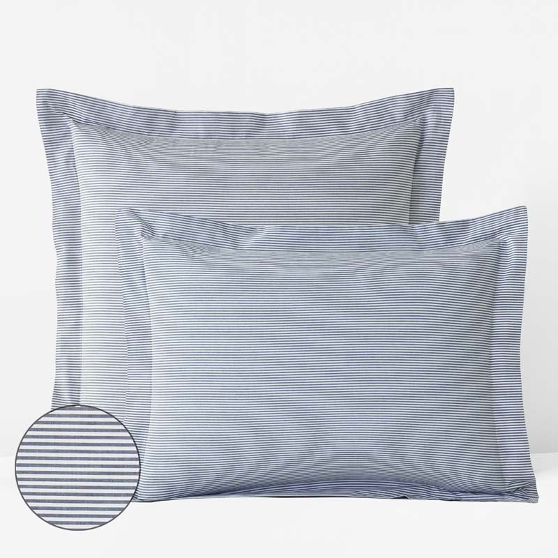 Classic Stripes and Plaids Cool Yarn-Dyed Cotton Percale Sham