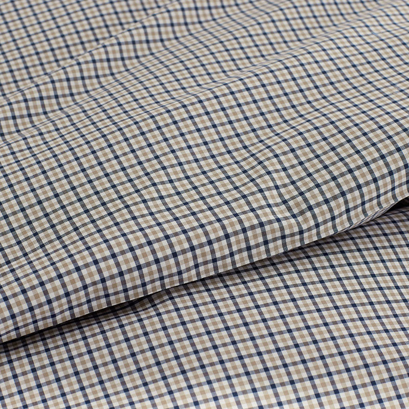 Classic Stripes and Plaids Cool Yarn-Dyed Cotton Percale Bed Sheet Set