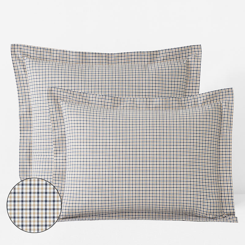 Classic Stripes and Plaids Cool Yarn-Dyed Cotton Percale Sham
