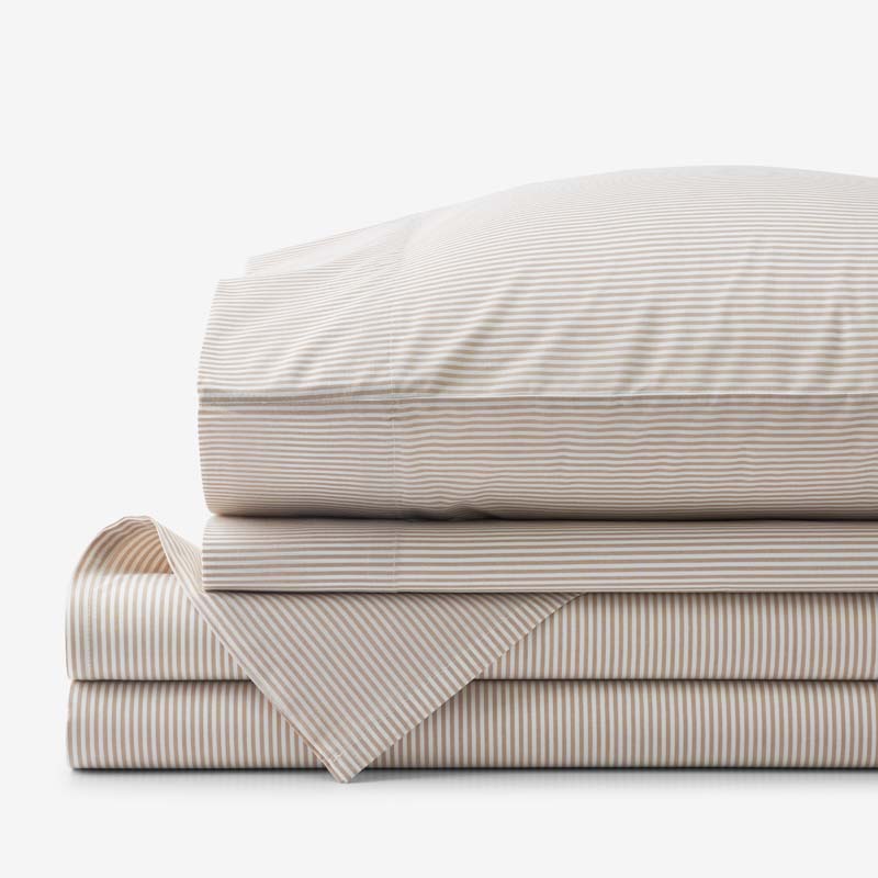 Classic Stripes and Plaids Cool Yarn-Dyed Cotton Percale Bed Sheet Set