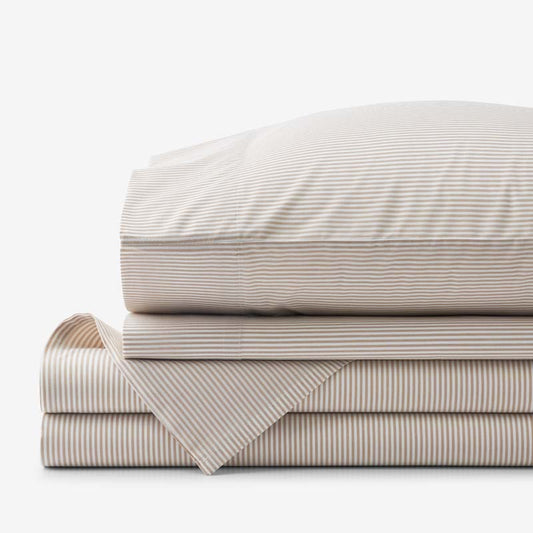Classic Stripes and Plaids Cool Yarn-Dyed Cotton Percale Bed Sheet Set
