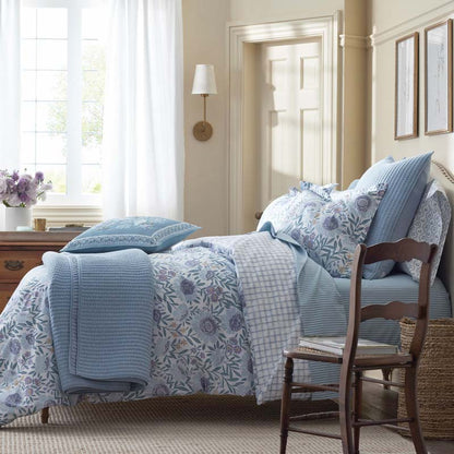 Tira Floral Classic Cool Cotton Percale Fitted Bed Sheet