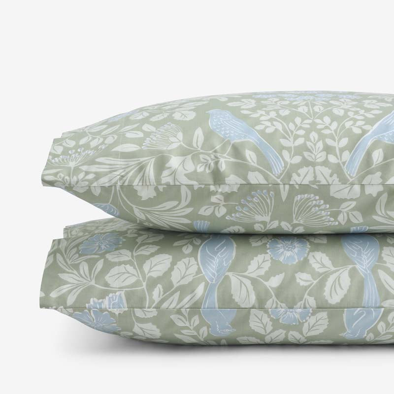 Tira Floral Classic Cool Cotton Percale Pillowcase Set