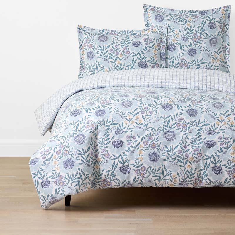 Tira Floral Classic Cool Cotton Percale Duvet Cover