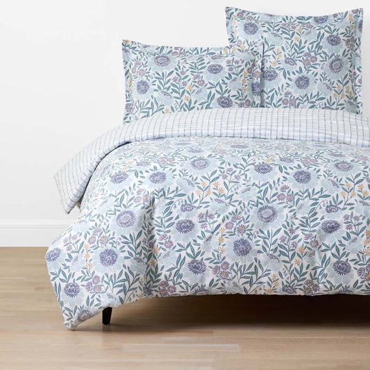 Tira Floral Classic Cool Cotton Percale Duvet Cover