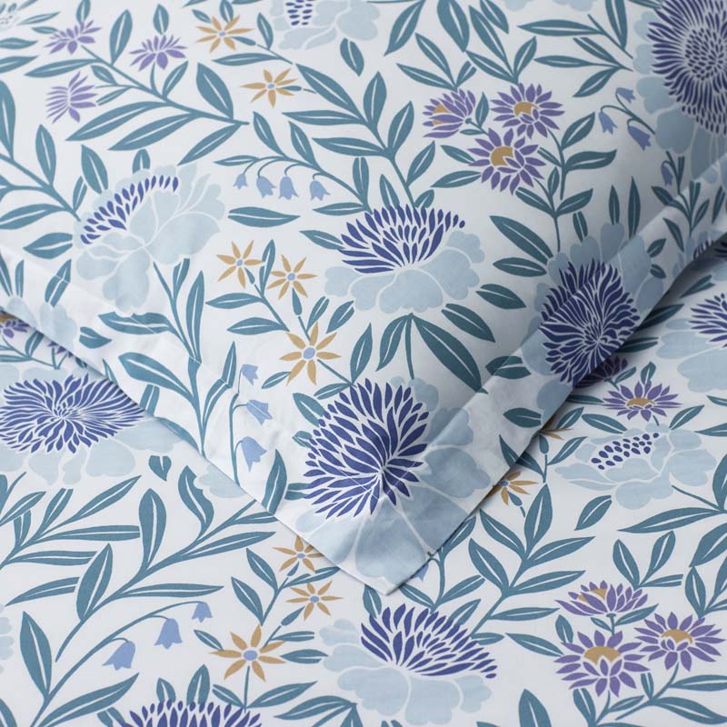 Tira Floral Classic Cool Cotton Percale Flat Bed Sheet