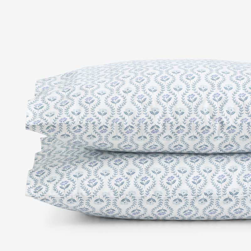Tira Floral Classic Cool Cotton Percale Pillowcase Set
