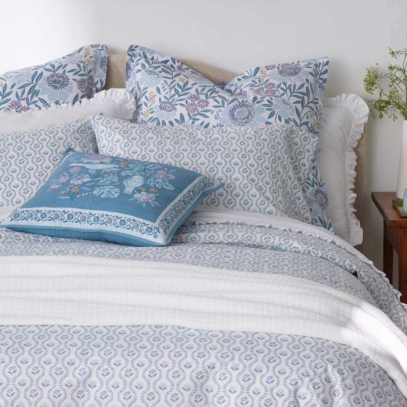 Tira Floral Classic Cool Cotton Percale Fitted Bed Sheet