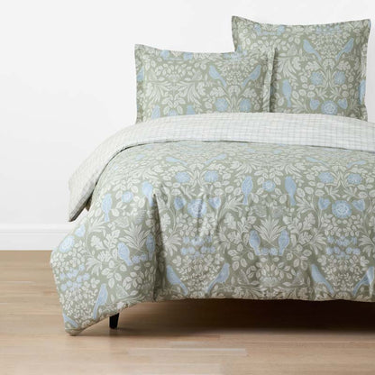 Tira Floral Classic Cool Cotton Percale Duvet Cover