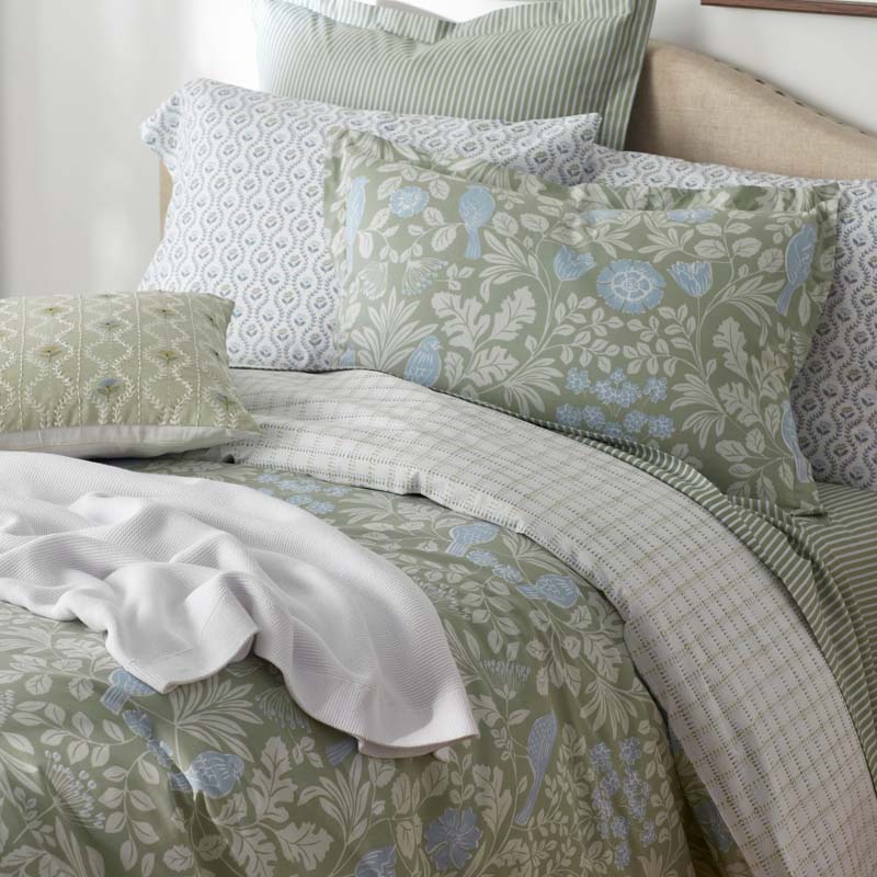 Tira Floral Classic Cool Cotton Percale Bed Sheet Set