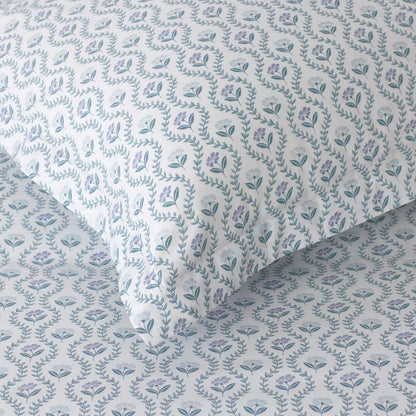 Tira Floral Classic Cool Cotton Percale Flat Bed Sheet