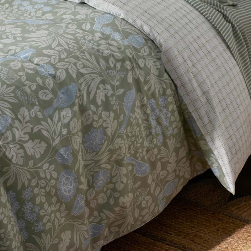 Tira Floral Classic Cool Cotton Percale Duvet Cover