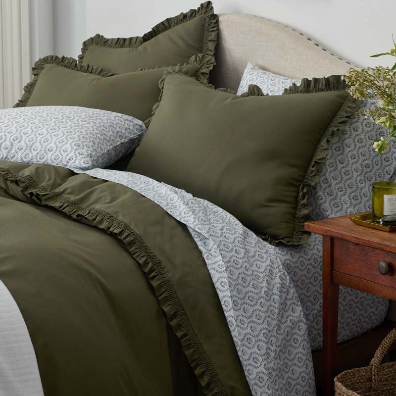 Tira Floral Classic Cool Cotton Percale Flat Bed Sheet