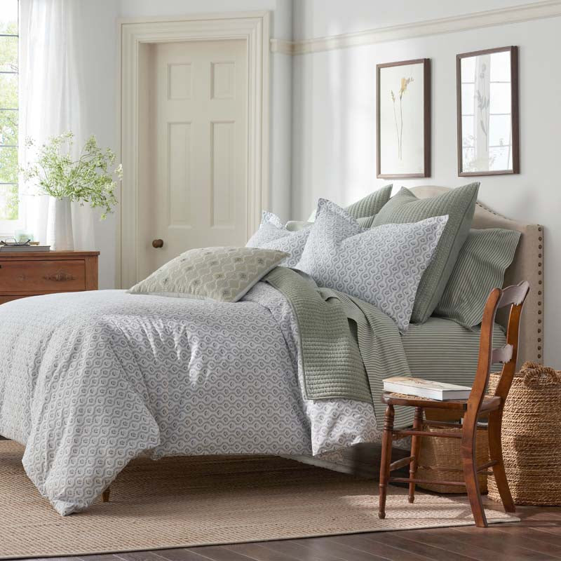 Tira Floral Classic Cool Cotton Percale Flat Bed Sheet