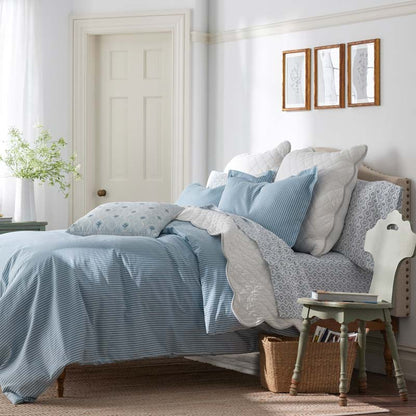 Tira Floral Classic Cool Cotton Percale Duvet Cover