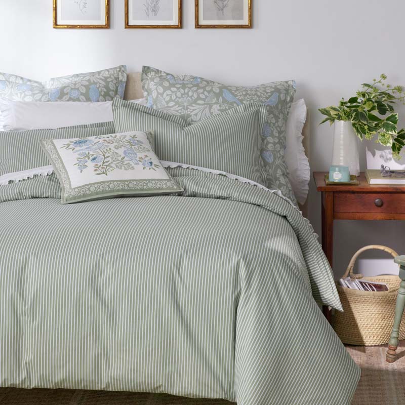 Tira Floral Classic Cool Cotton Percale Bed Sheet Set