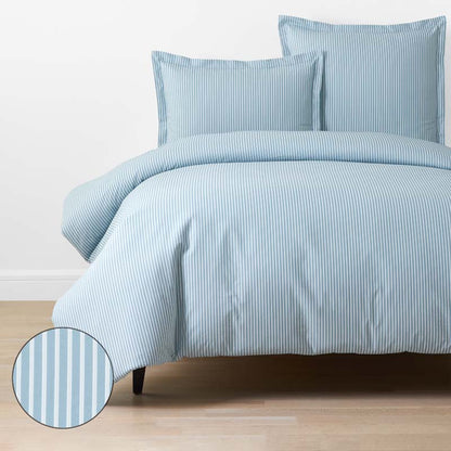 Tira Floral Classic Cool Cotton Percale Duvet Cover