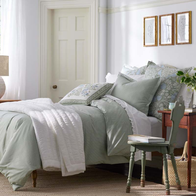 Tira Floral Classic Cool Cotton Percale Bed Sheet Set