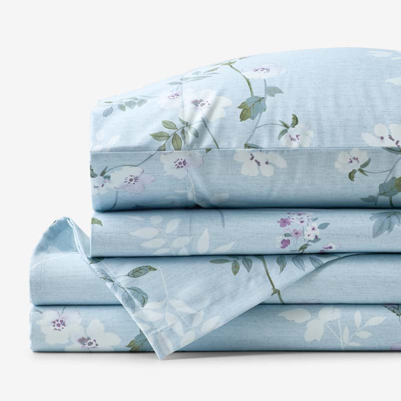 Wispy Meadow Premium Smooth Wrinkle-Free Sateen Bed Sheet Set