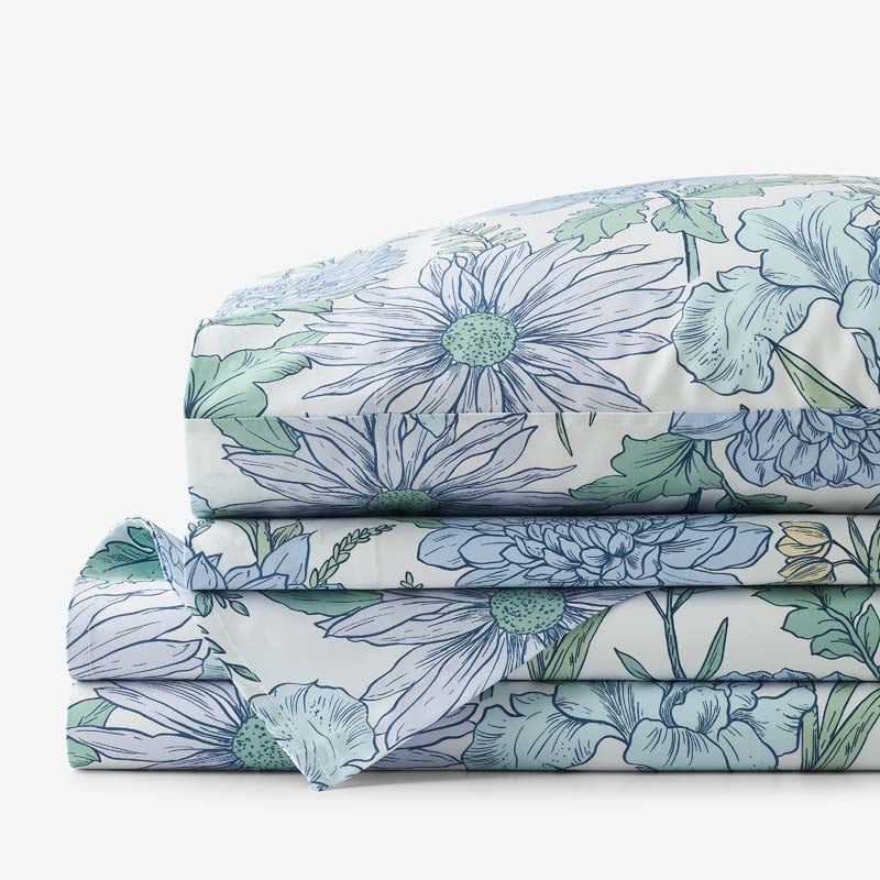 Garden Bliss Classic Smooth Sateen Bed Sheet Set