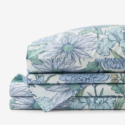 Garden Bliss Classic Smooth Sateen Bed Sheet Set