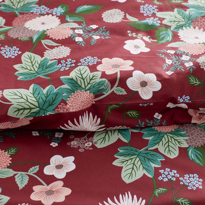Dahlia Classic Cool Cotton Percale Duvet Cover