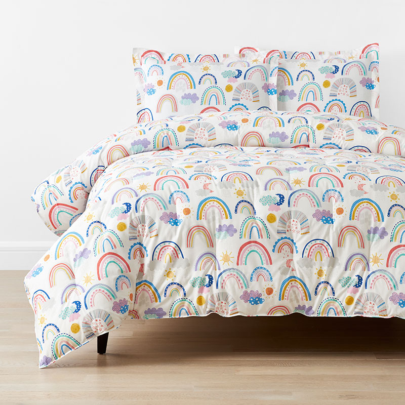 Magical Rainbows Classic Cool Organic Cotton Percale Comforter Set