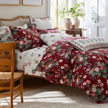 Dahlia Classic Cool Cotton Percale Duvet Cover