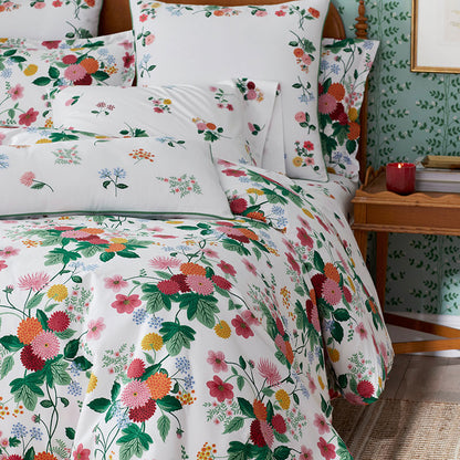 Dahlia Classic Cool Cotton Percale Duvet Cover