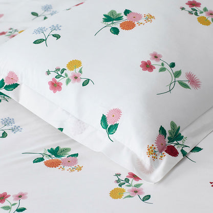 Ditsy Dahlia Classic Cool Cotton Percale Duvet Cover