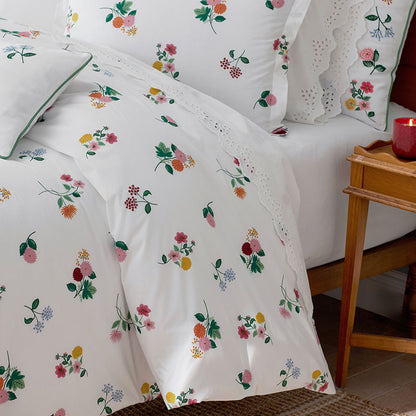 Ditsy Dahlia Classic Cool Cotton Percale Duvet Cover